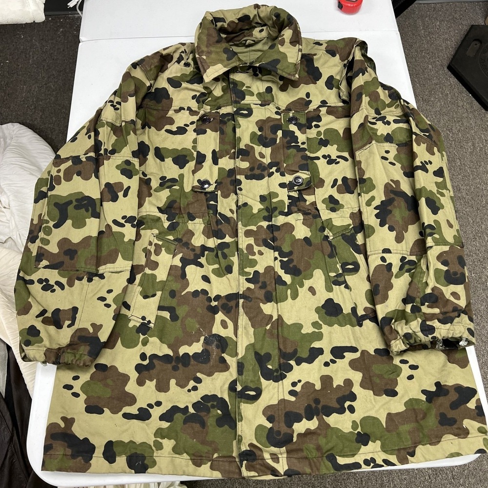 Unbranded Camouflage Field Jacket Mens XL Green Frogskin Pattern Military Coat